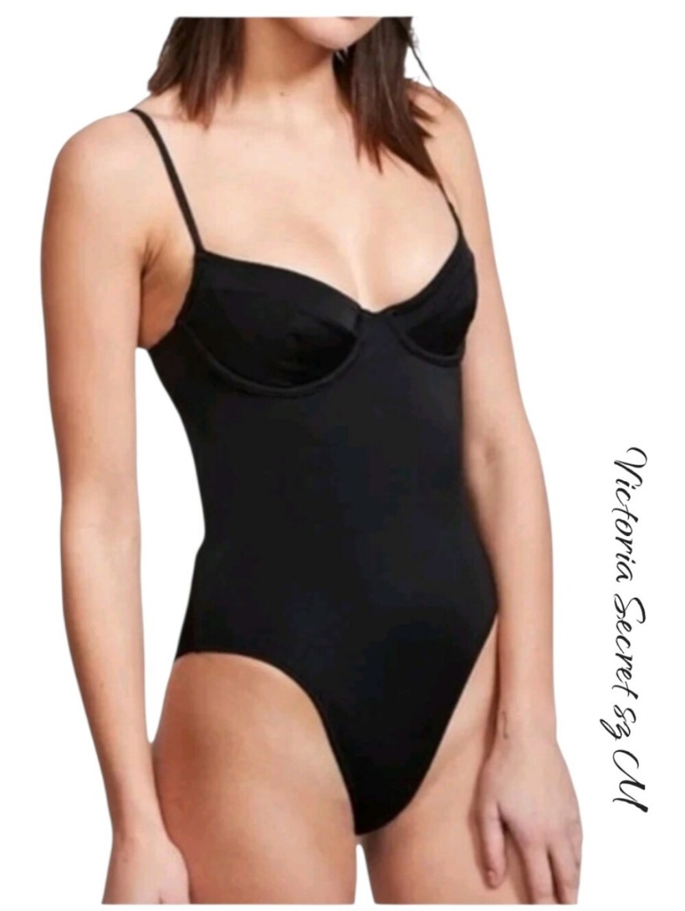 Victoria's Secret Essential Wicked One Piece Swimsuit Black Underwire M NWT